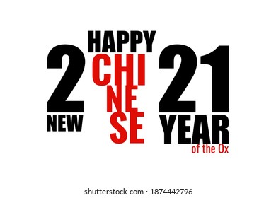 2021 Chinesisches Neujahr des Ochsen. Kalender, Poster, Banner, Flyer, Plakat, Grußkartenjahr von Bull. Vektorgrafik