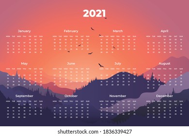 2021 creative calender design.art work design calender. vector editable calender page template. Vertical. Vector abstract artistic illustration.