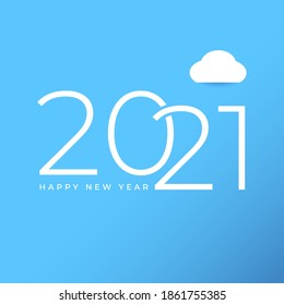 Diseño De 2021 Con Fondo Azul