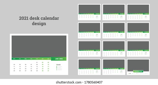 2021 Desk Calendar Design Concept