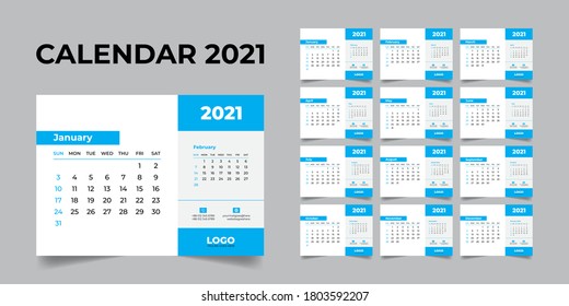 2021 desk calendar, desk calendar template 2021, 2021 corporate desk calendar, 2021 creative desk calendar