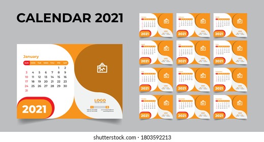 2021 desk calendar, desk calendar template 2021, 2021 corporate desk calendar, 2021 creative desk calendar