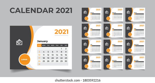 2021 desk calendar, desk calendar template 2021, 2021 corporate desk calendar, 2021 creative desk calendar