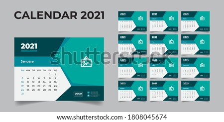 2021 desk calendar, desk calendar template 2021, 2021 corporate desk calendar, 2021 creative desk calendar