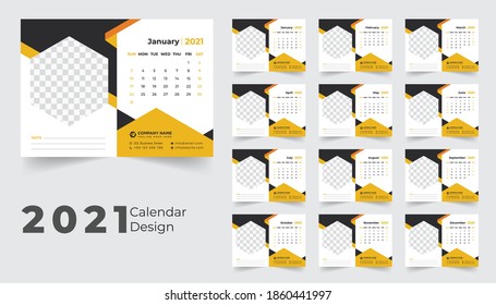 2021 desk calendar, desk calendar template 2021, creative desk calendar 2021, corporate desk calendar
