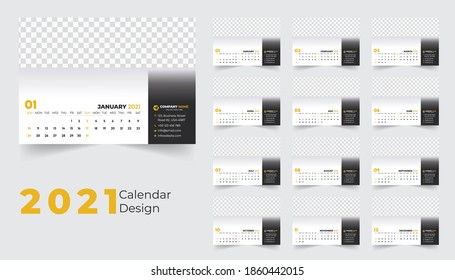 2021 desk calendar, desk calendar template 2021, creative desk calendar 2021, corporate desk calendar