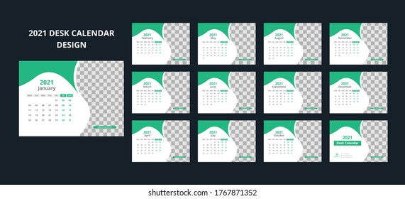 Desk Calendar Templete Design Stock Vector Royalty Free Shutterstock