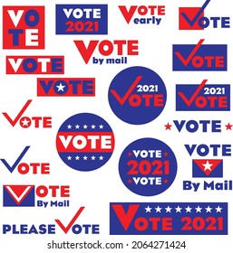 2021 Election Voting Vector Graphics