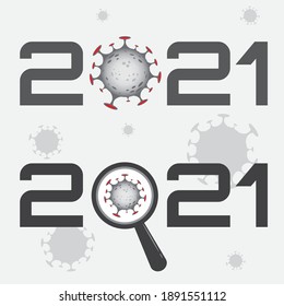 2021 fonts with covid-19 elements