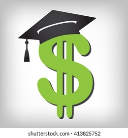 2021 Graduate Student Loan Icons - Detrimental Student Loan Graphics for Education Financial Aid or Assistance- Government Loans- and Debt