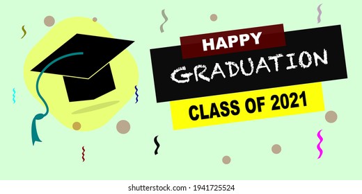 2021 graduation congratulations vector design