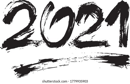 2021 hand lettering, scratched, grunge 