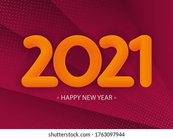 2021 Feliz Año Nuevo. Ilustración del vector