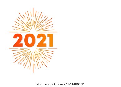 2021 Happy New Year background design in minimalist style in eps 10