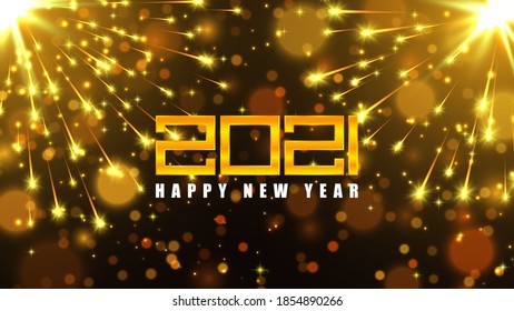 2021 Happy New Year Background. Abstract Vector Illustration