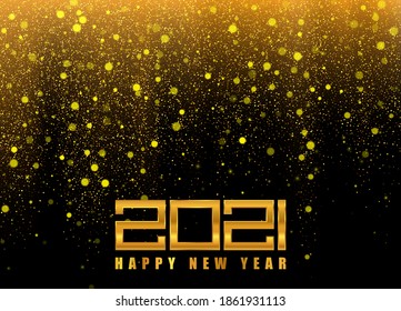 2021 Happy New Year Background. Abstract Vector Illustration