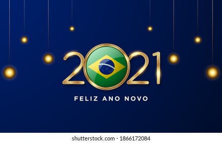 2021 Happy New Year Background Design. Translate : Happy New Year. Greeting Card, Banner, Poster. Vector Illustration.