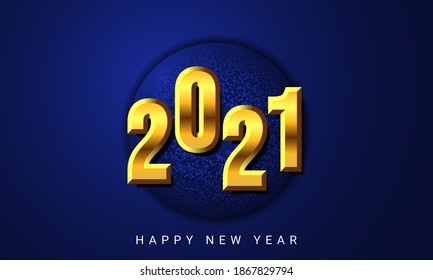 2021 Happy New Year Background Design. Greeting Card, Banner, Poster. Vector Illustration.