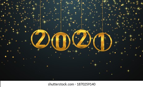 2021 Happy New Year Background. Abstract Vector Illustration