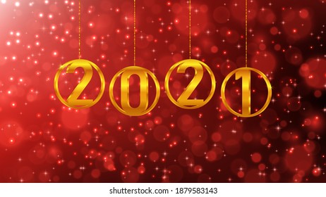 2021 Happy New Year Background. Abstract Vector Illustration