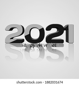 2021 Happy New Year background. New Year design for invitation, calendar, greeting card. Vector illustration.