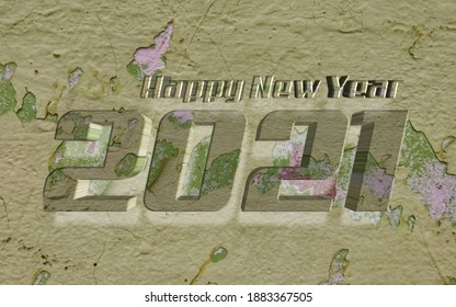 2021 Happy New Year background. New Year design for invitation, calendar, greeting card. Vector illustration.