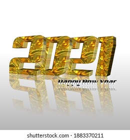 2021 Feliz Año Nuevo. Diseño de Año Nuevo para invitación, calendario, tarjeta de saludo. Ilustración vectorial.