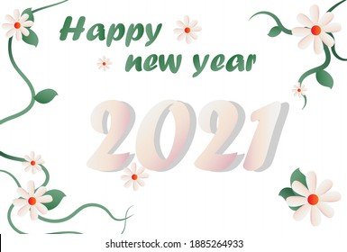 2021 feliz año nuevo de fondo y imagen vectorial