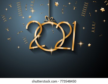 2021 Happy New Year Background for your Seasonal Flyers and Greetings Card or Christmas themed invitations