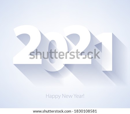 2021 Happy New Year background. Christmas winter holidays design. Seasonal greeting card, calendar, brochure template.