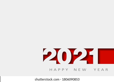 2021 happy new year, year of the bull, design 3d, Vector illustration,Layered realistic, for banners, posters flyers