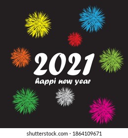 2021 Happy New Year calendar logo. Numbers in minimalism style. Abstract isolated graphic web design template. Creative vector mask concept,
