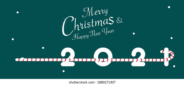 2021 HAPPY NEW YEAR, Christmas and happy new year. Vector, Design template Celebration typography poster, banner or greeting card.