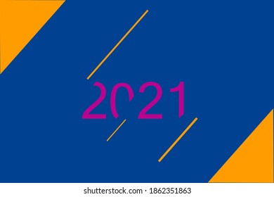 2021 Happy new year creative design on multi color abstract background for banners, posters, fliers, brouchers, greeting cards vector design illustration