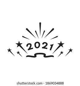 Vector de diseño creativo de Año Nuevo Feliz 2021