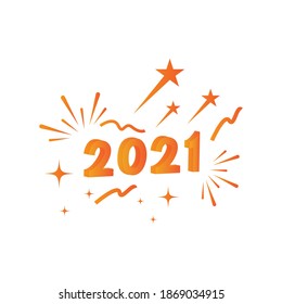 2021 Happy New Year creative design vector