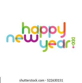 2021 Happy New Year creative text. vector. Neon effect