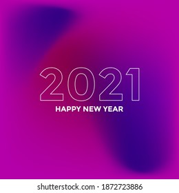 2021 HAPPY NEW YEAR DESIGN TEMPLATE VECTOR ILLUSTRATION WITH TRENDY BACKGROUND FOR COVER, CARD, BANNER