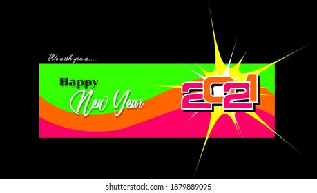 2021 Happy New Year design vector illustration, Happy New Year Poster Design