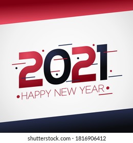2021 HAPPY NEW YEAR. elegance template design. Design template Celebration typography poster banner or greeting card for happy new year. Vector Illustration