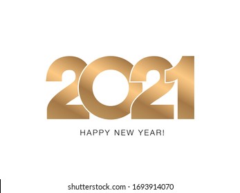 2021 Happy New Year Gold Design. 2021 New Year Gold Background. 