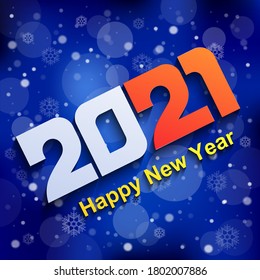 2021 a Happy New Year greetings Jubilee or birthday, Vector modern minimalist Happy new year card for 2021 Year, Multi colored illustration, Vector illustration