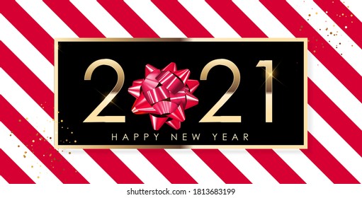 2021 Happy New Year Holiday Background. Vector Illustration EPS10