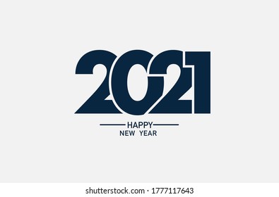 2021 happy new year logo text design, Vector illustration