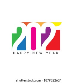 2021 Happy New Year logo text design for greeting card, calendar or any design. 2021 number design template. modern and futuristic 2021 happy new year symbols. Vector illustration