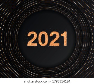 2021 Happy new year with luxury background Vector