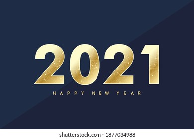 2021 Happy New Year. Merry Christmas and Happy New Year 2021 greeting card. Celebrate party template for 2021. Vector illustration