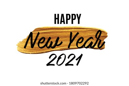 2021 Happy New Year script text hand lettering. Design template Celebration typography poster, banner or greeting card for Merry Christmas and happy new year. Vector Illustration