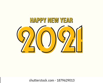 2021 FELIZ texto del guión de AÑO NUEVO . Plantilla de diseño Cartel de tipografía de celebración, cartel o tarjeta de saludo para Feliz Navidad y feliz año nuevo. Ilustración vectorial