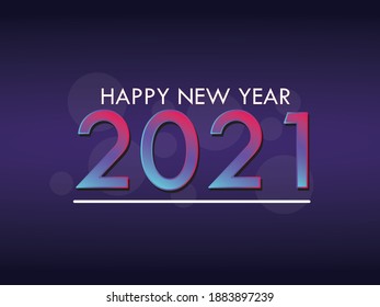 2021 FELIZ texto del guión de AÑO NUEVO . Plantilla de diseño Cartel de tipografía de celebración, cartel o tarjeta de saludo para Feliz Navidad y feliz año nuevo. Ilustración vectorial
